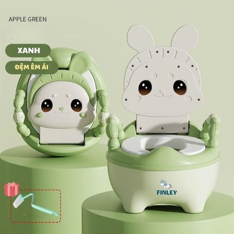 Bô vệ sinh cho bé hình thỏ Finley (Màu xanh lá)
