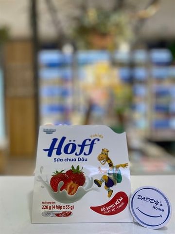 Sữa chua trái cây Hoff vị dâu 6th (4 hộp x 55g)