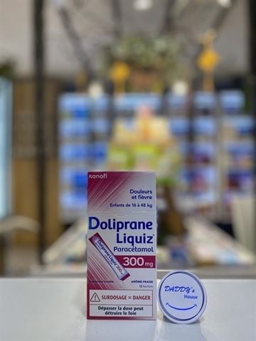 Thuốc hạ sốt Doliprane Liquiz 300mg từ 16-48kg - NĐ (12 gói)