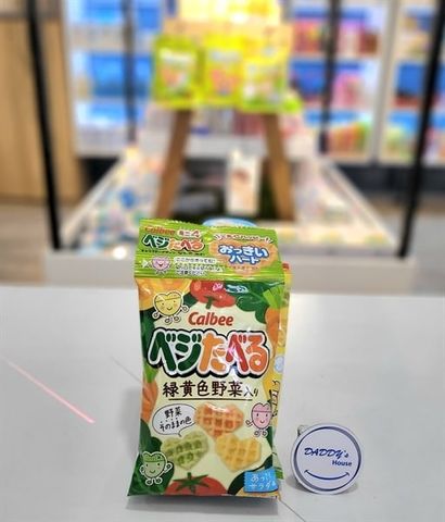 Bánh snack Calbee hình trái tim với 5 loại rau xanh, vàng - NĐ (4x10g)