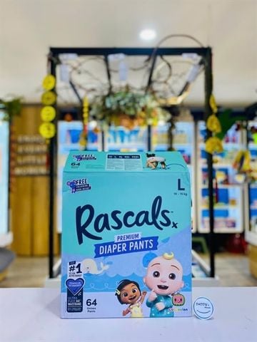 Tã quần Rascal Cocomelon Diaper Pants L 64 miếng (10-15kg)