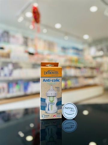 Bình sữa thủy tinh Dr Brown's Option Plus cổ rộng (150ml)