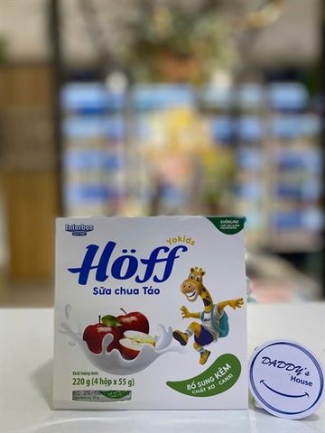 Sữa chua trái cây Hoff vị táo 6th (4 hộp x 55g)