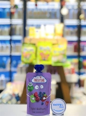 Táo, dâu, việt quất, mâm xôi hữu cơ Fruchtbar 6th (100g)