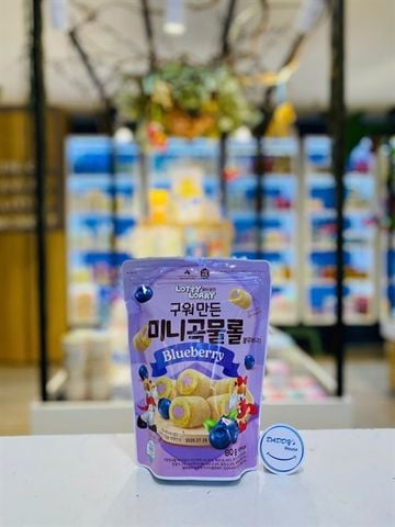 Bánh cuộn kem Lotty Lorry vị việt quất 1 tuổi (80g)