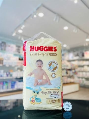 Tã quần Huggies skin perfect L60+6 (9-14kg)