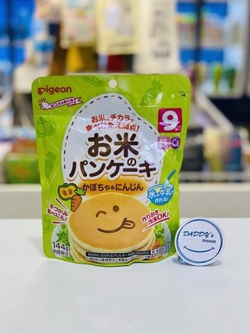 Bột Pigeon Pancake làm bánh, bột gạo, bí đỏ, cà rốt từ 9th - NĐ (144g)