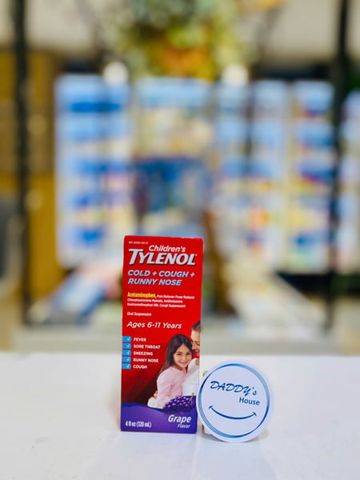 Siro Children's Tylenol Cold + Cough + Runny Nose từ 6-11 tuổi - Grape - NĐ (120ml)