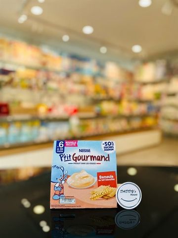 Váng sữa Nestle Gourmand - Lúa mạch/Bánh Quy - 6th (4x100g)