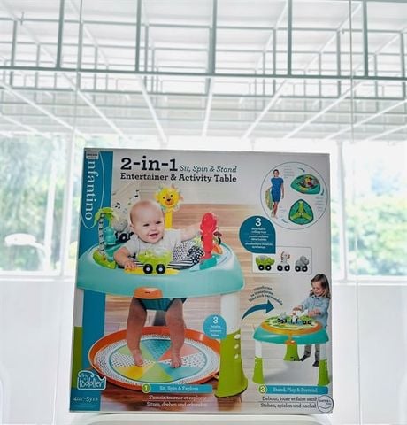 Ghế nhún kiêm bàn đồ chơi hỗ trợ tập đứng Infantino (4 tháng)