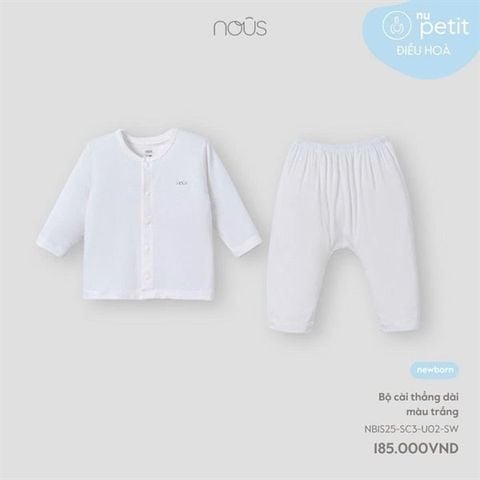 Bộ cài thẳng dài màu trắng Nous (NB)
