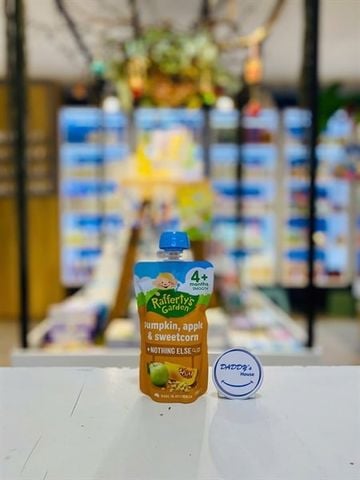 Trái cây nghiền Rafferty's Garden vị bí đỏ, táo & ngô ngọt 4 tháng (120g)