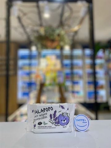 Khăn ướt thuần chay vân nổi K-mom Lalapopo (20 tờ)