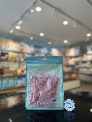 Set Mũ, Bao Tay Chân Cho Bé Goodmama (hồng)