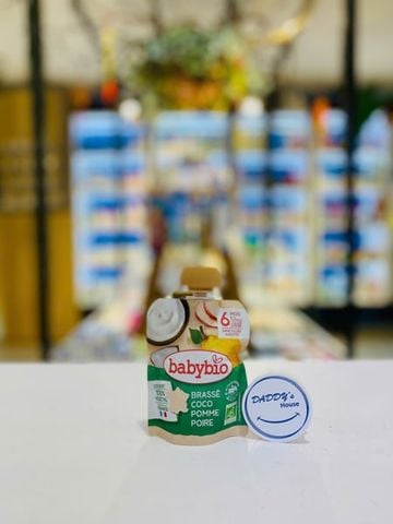Sữa chua dừa hữu cơ Babybio vị táo, lê 6th (85g)