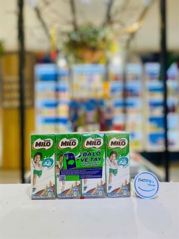 Sữa Milo A2 ít đường (Lốc 4 hộp x 180ml)