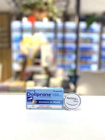Thuốc hạ sốt nhét Doliprane 8 tới 12kg - NĐ (150mg)