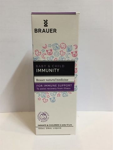 Siro hỗ trợ tăng sức đề kháng Brauer Baby Immunity Support - NK (100ml)