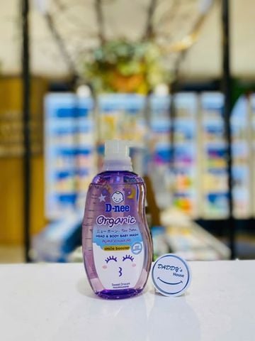 Sữa tắm gội cho bé D-nee Organic Sweet Dream - Màu tím (380ml)