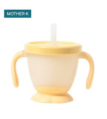 Cốc tập uống đa năng Mother-K 6 tháng - Màu vàng (200ml)