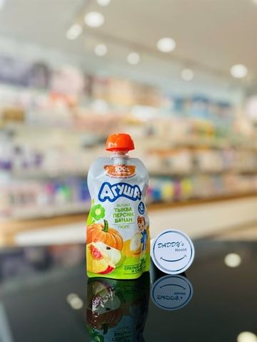 Trái cây nghiền vị táo, đào, chuối, bí ngô Agusha 6th (90g)