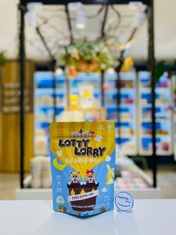 Bánh bỏng ngô Lotty Lorry vị chuối 8 tháng (25g)