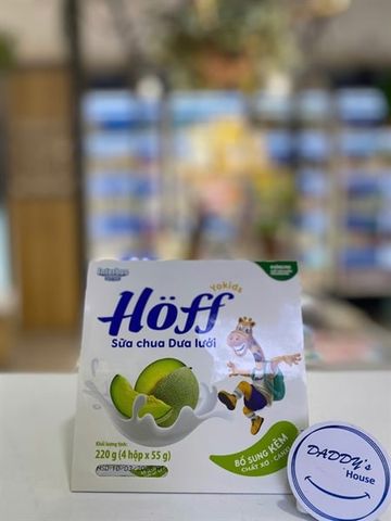 Sữa chua trái cây Hoff vị dưa lưới 6th (4 hộp x 55g)