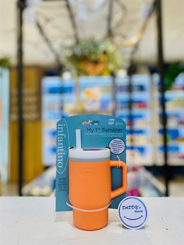 Cốc tập uống My 1st Tumbler Infantino - Màu cam (6 tháng)