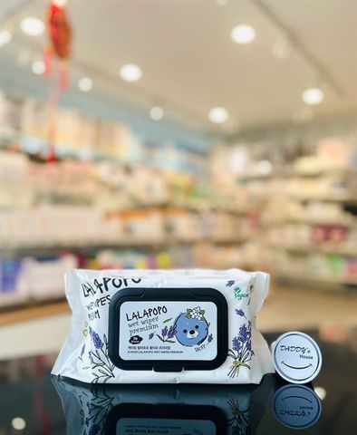 Khăn ướt thuần chay vân nổi K-mom Lalapopo (70 tờ)