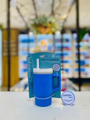 Cốc tập uống My 1st Tumbler Infantino - Màu xanh dương (6 tháng)