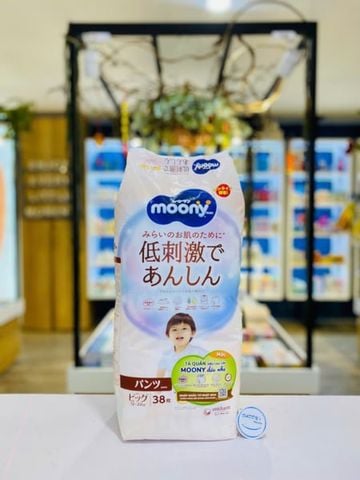 Tã quần Moony Natural size XL - 38 miếng NK (12-22kg)