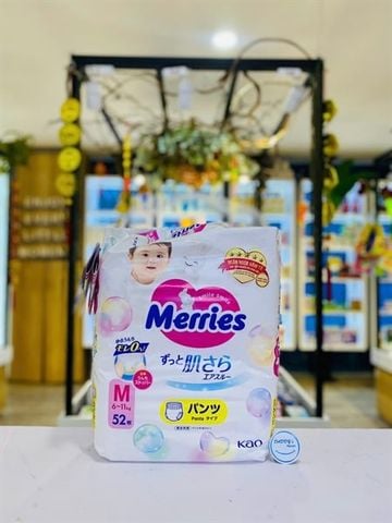 Tã quần Merries công ty size M52 (6-11kg)