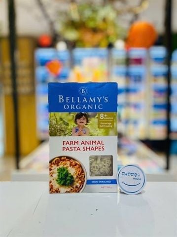 Nui pasta hữu cơ Bellamy's Farm Animal - 8th - NĐ (150g)