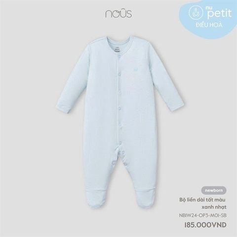 Bộ liền dài tất màu xanh nhạt Nous (NB)