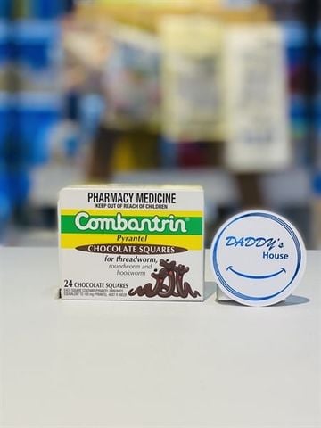 Tẩy giun Combantrin Pyrantel Chocolate Squares - NĐ (24 squares)