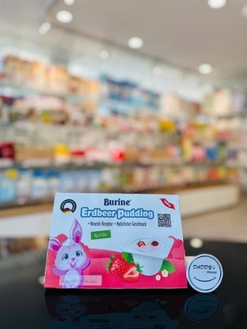 Pudding Burine vị dâu cho bé từ 6th (6 hộp x 50g)