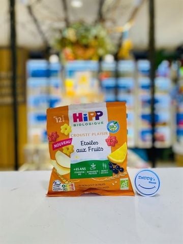 Bánh Hipp Crousti' Plaisir ngôi sao với trái cây hữu cơ - 12th (30g)