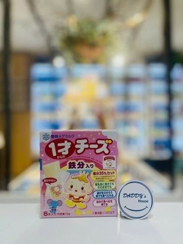 Phô mai giảm muối bổ sung sắt Meg Snow 1 tuổi (72g)