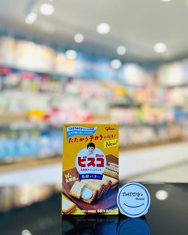 Bánh quy kem vani và bơ lên men Glico Bisco (5x3)