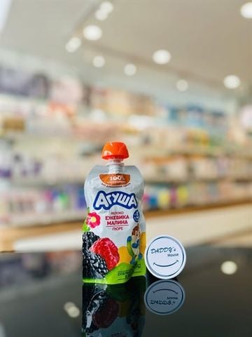 Trái cây nghiền vị táo, mâm xôi đen, mâm xôi đỏ Agusha 5th (90g)