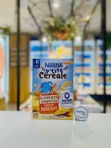 Bột lắc sữa Nestle P'tite Céréale ngũ cốc, yến mạch, bánh quy - 6th - NĐ (270g)