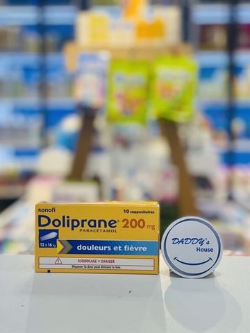 Thuốc hạ sốt nhét Doliprane từ 12 tới 16kg - NĐ (200mg)