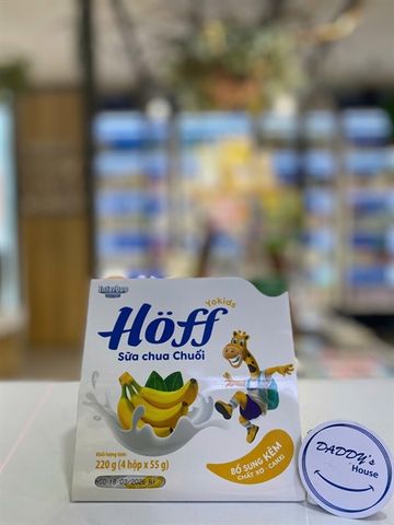 Sữa chua trái cây Hoff vị chuối 6th (4 hộp x 55g)