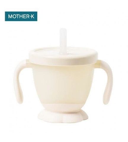Cốc tập uống đa năng Mother-K 6 tháng - Màu be (200ml)