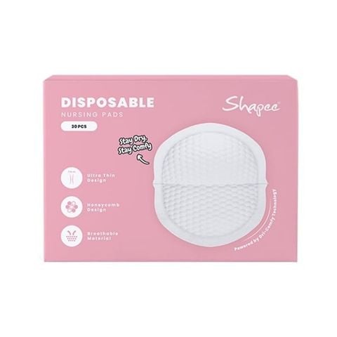 Miếng lót thấm sữa dùng 1 lần Shapee (Hộp 30 miếng)