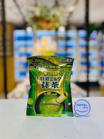 Kẹo sữa trà xanh Uha Tokuno (58g)