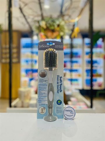 Cọ rửa bình sữa Silicone mềm Dr Brown's (Màu ghi)