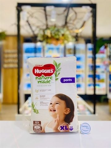 Tã quần Huggies Platinum Nature Made size XL 38 miếng (12-18kg)