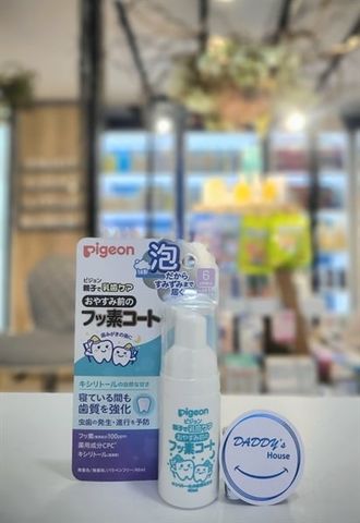 Kem phủ Flouride Pigeon 100ppm - vị tự nhiên - buổi tối từ 6th (40ml)