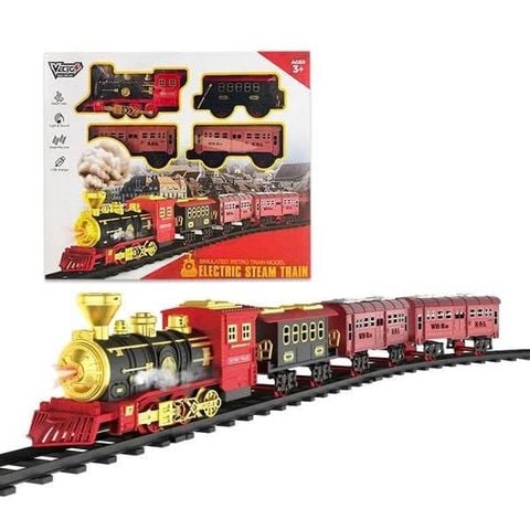 Đồ chơi lắp ráp đường ray và tàu hỏa hơi nước Vecto (3y)